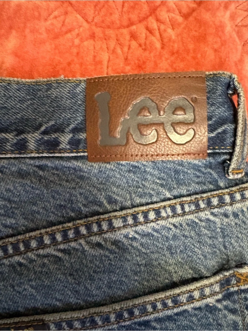 Lee Men's Light Blue Denim Cutoff Shorts